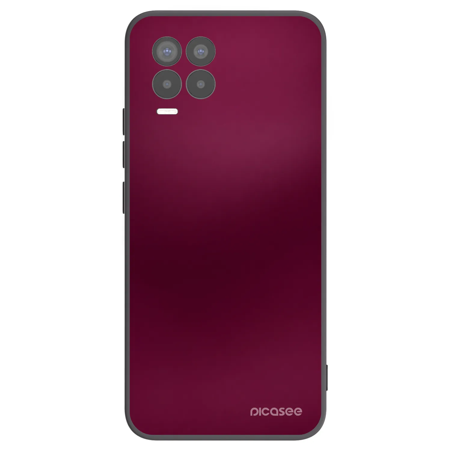 Picasee Realme 8 Pro Hülle - Schwarzes Silikon - Velvet Bordeaux
