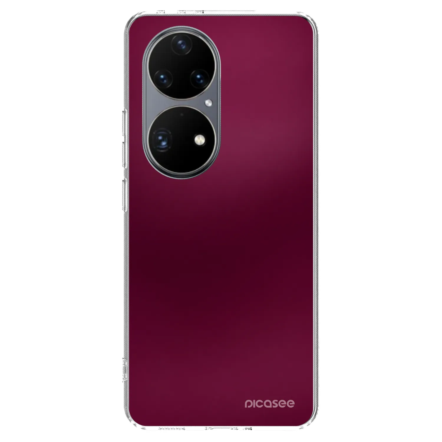 Picasee Huawei P50 Hülle - Transparentes Silikon - Velvet Bordeaux