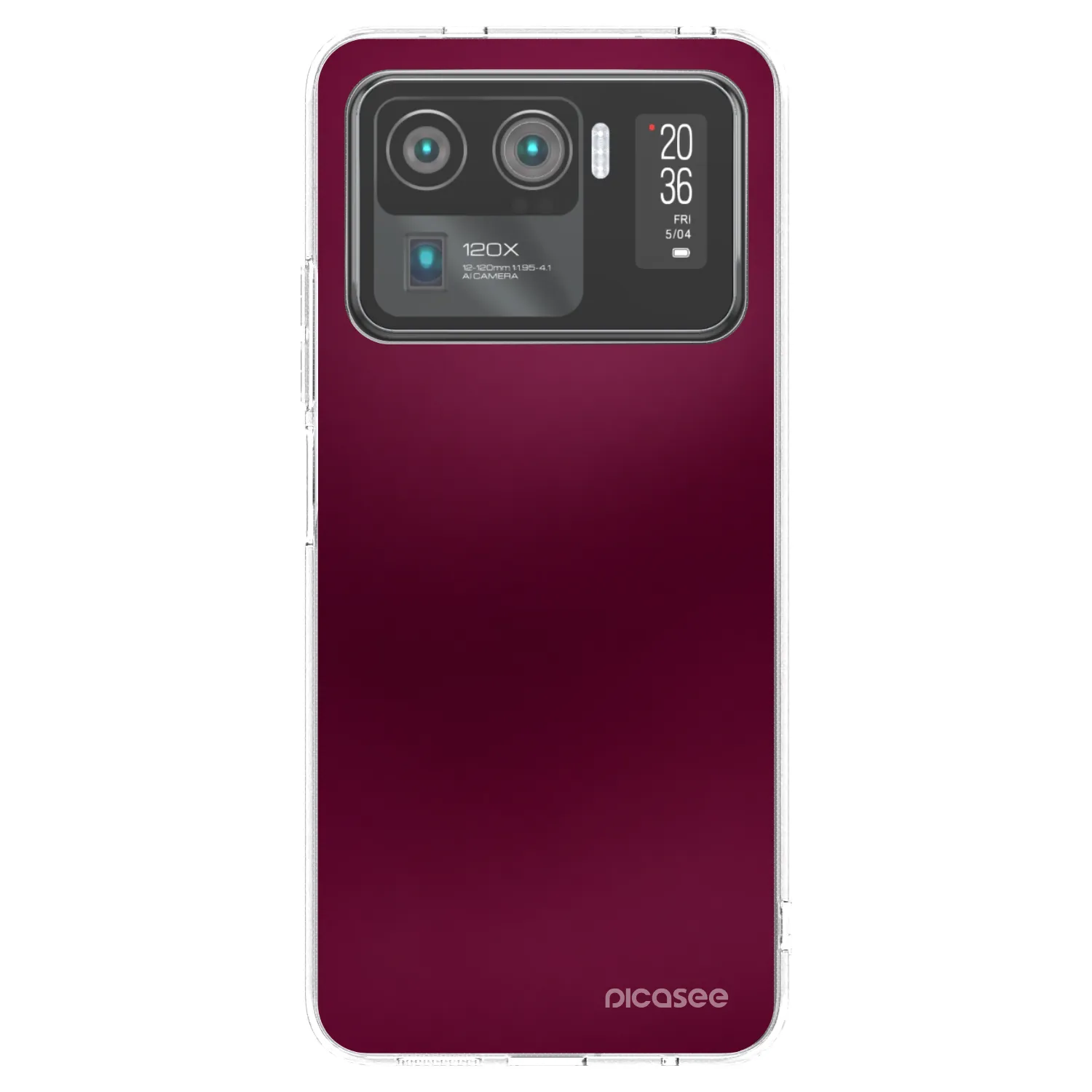 Picasee Xiaomi Mi 11 Ultra Hülle - Transparentes Silikon - Velvet Bordeaux
