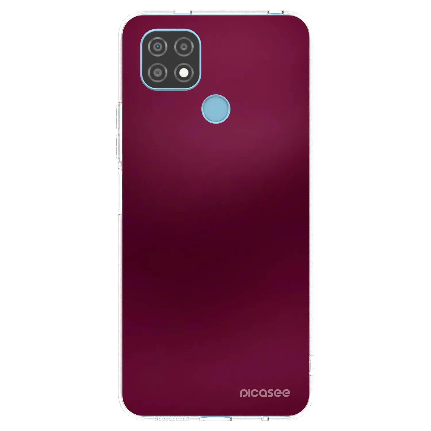 Picasee Realme C21 Hülle - Transparentes Silikon - Velvet Bordeaux