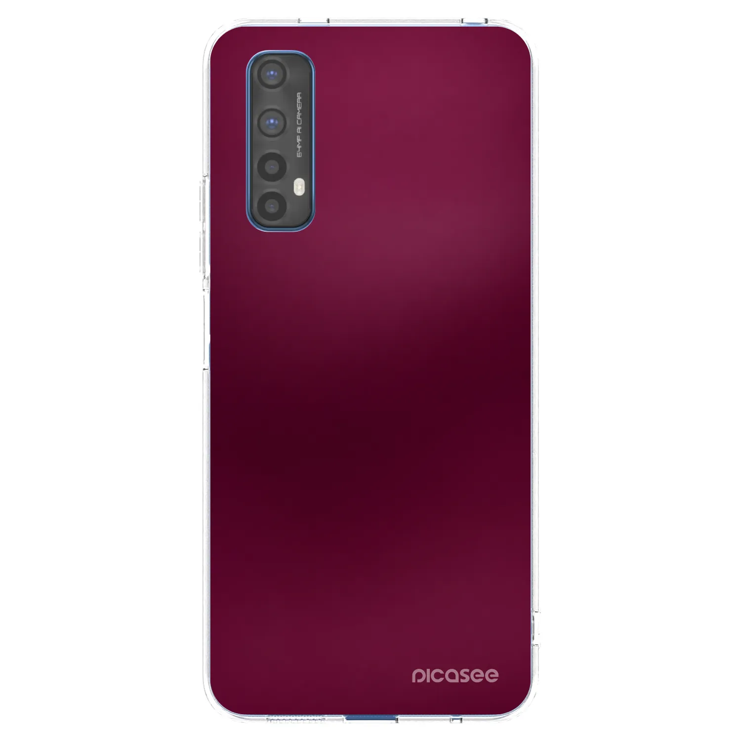 Picasee Realme 7 Hülle - Transparentes Silikon - Velvet Bordeaux