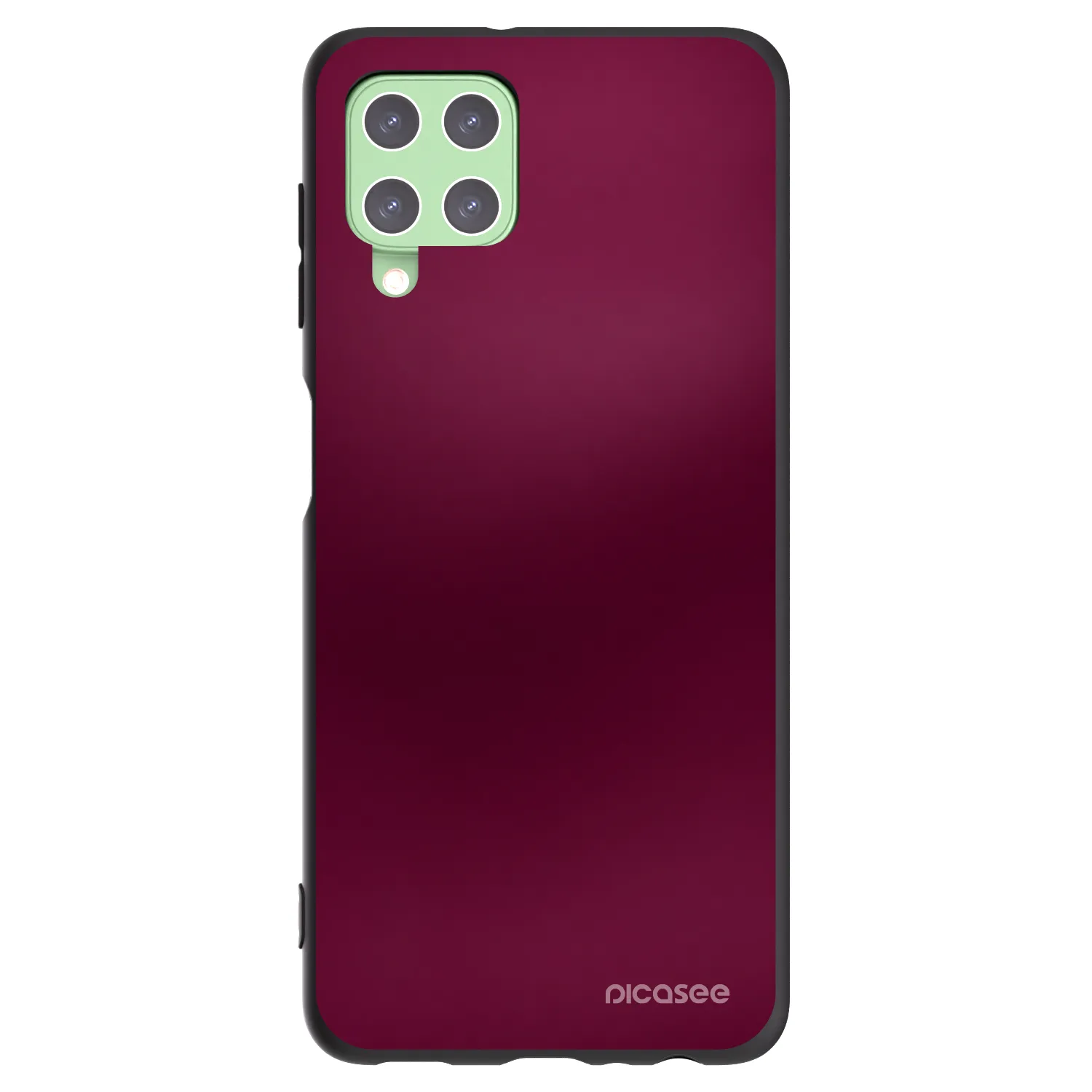 Picasee Samsung Galaxy A22 A225F 4G Hülle - Schwarzes Silikon - Velvet Bordeaux