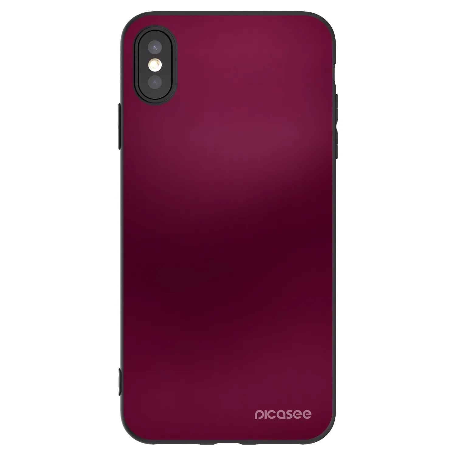 Picasee Apple iPhone XS Max Hülle - Schwarzes Silikon - Velvet Bordeaux