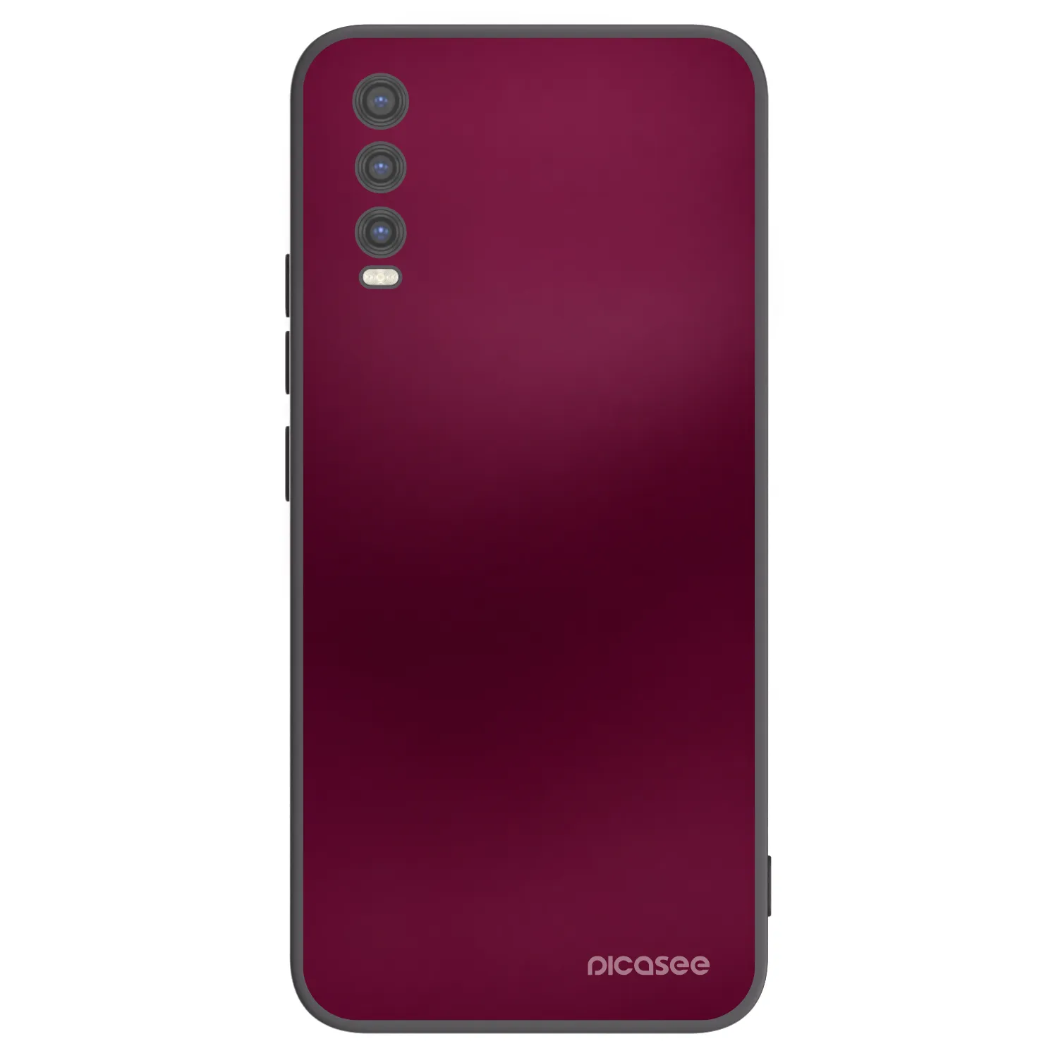 Picasee Vivo Y20s Hülle - Schwarzes Silikon - Velvet Bordeaux