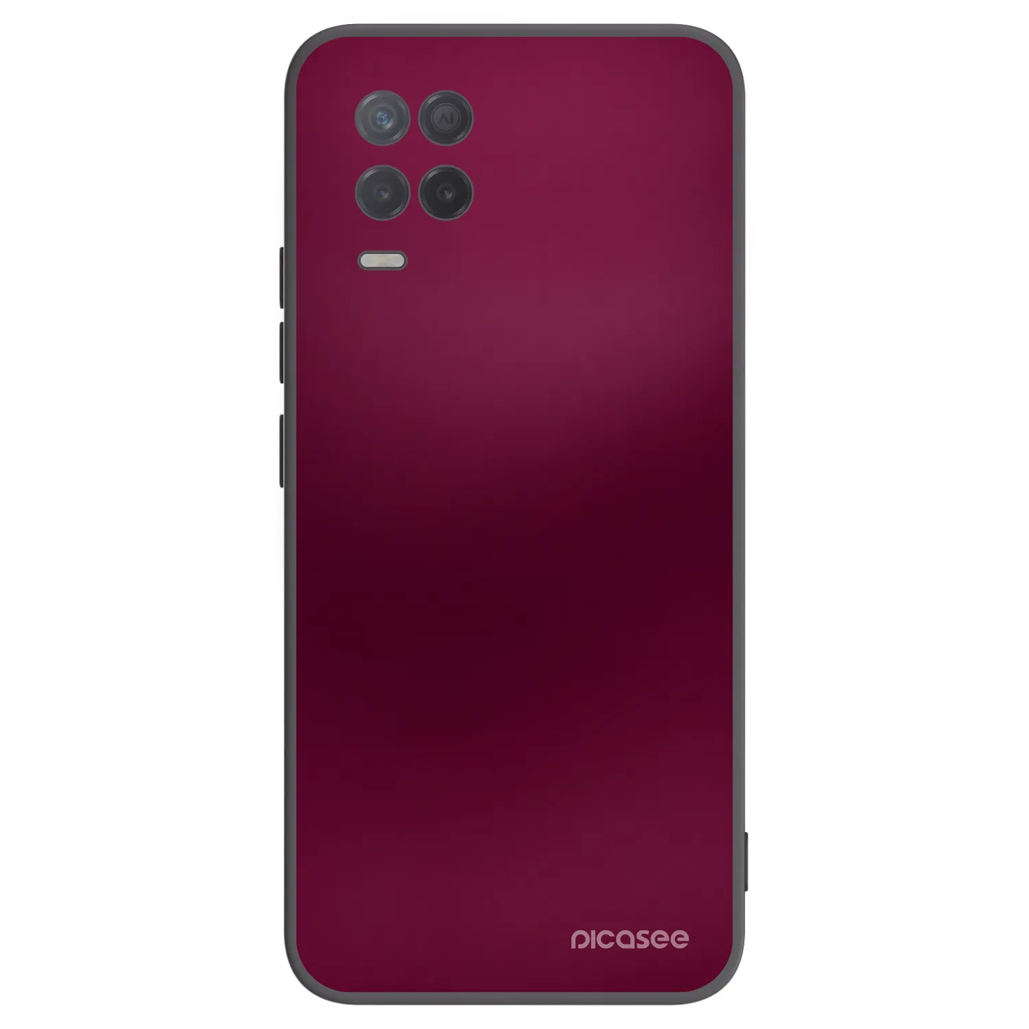 Picasee Realme 8 5G Hülle - Schwarzes Silikon - Velvet Bordeaux