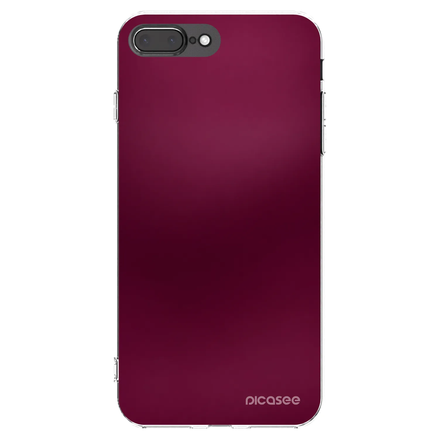 Picasee Apple iPhone 7 Plus Hülle - Transparentes Silikon - Velvet Bordeaux