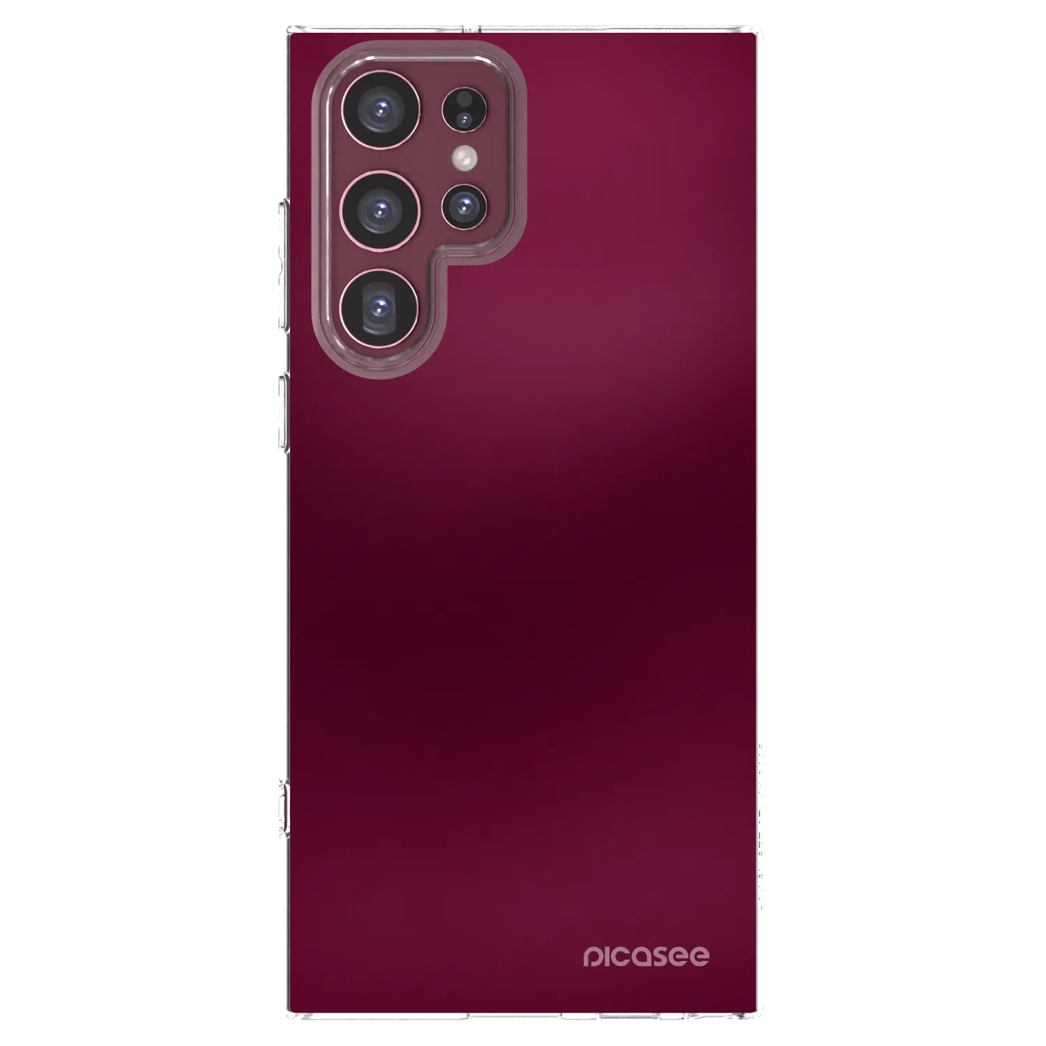 Picasee Samsung Galaxy S22 Ultra 5G Hülle - Transparentes Silikon - Velvet Bordeaux