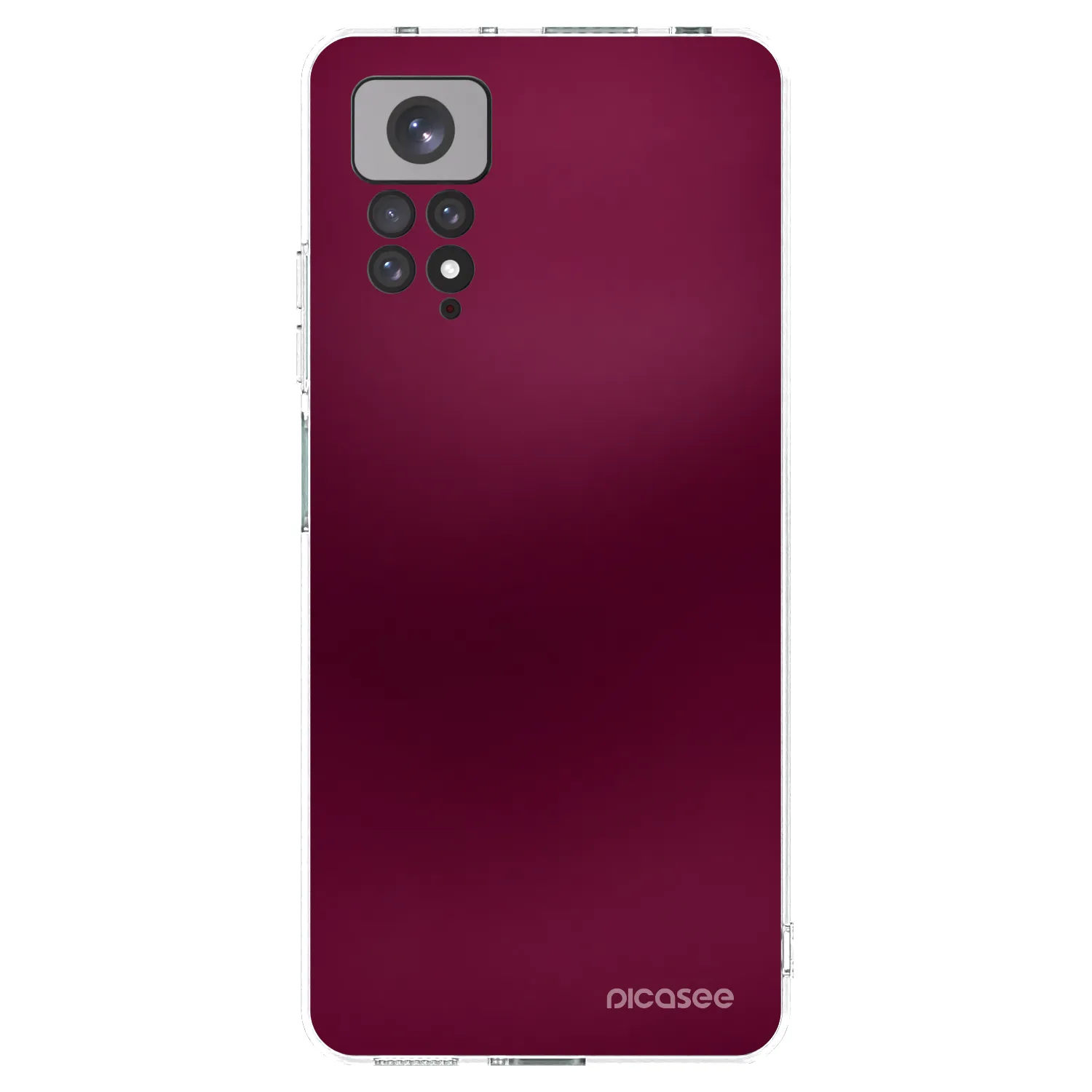 Picasee Xiaomi Redmi Note 11 Hülle - Transparentes Silikon - Velvet Bordeaux