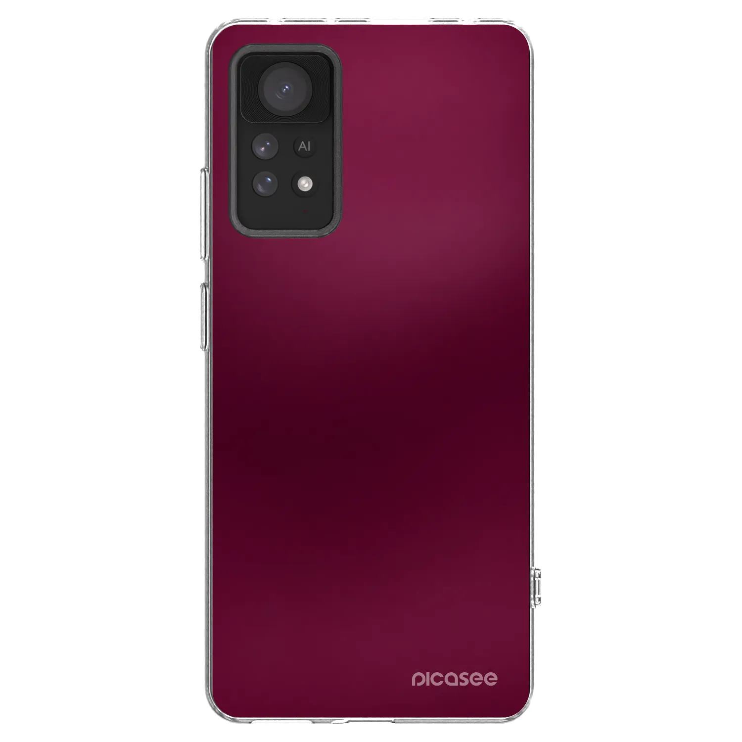 Picasee Xiaomi Redmi Note 11 Pro 5G Hülle - Transparentes Silikon - Velvet Bordeaux