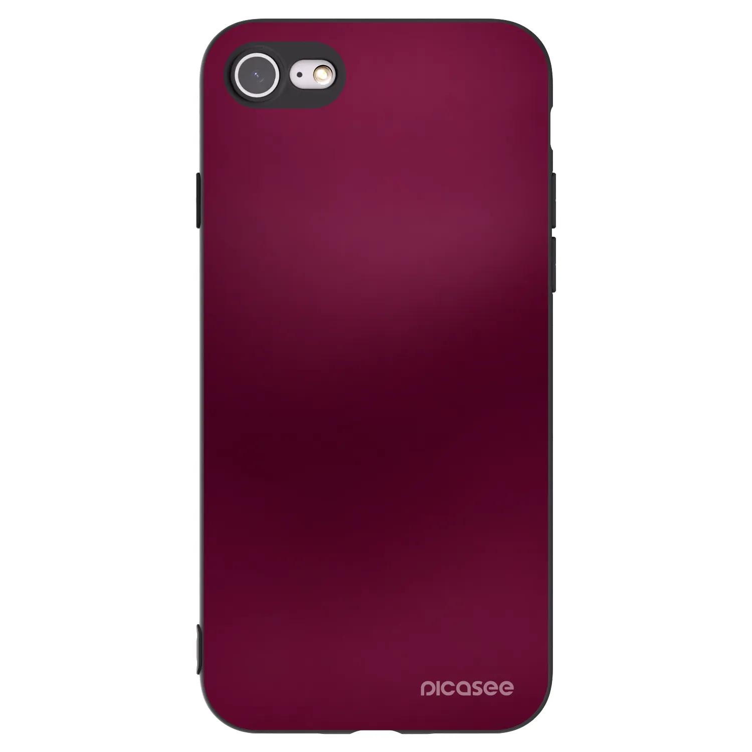 Picasee Apple iPhone SE 2022 Hülle - Schwarzes Silikon - Velvet Bordeaux