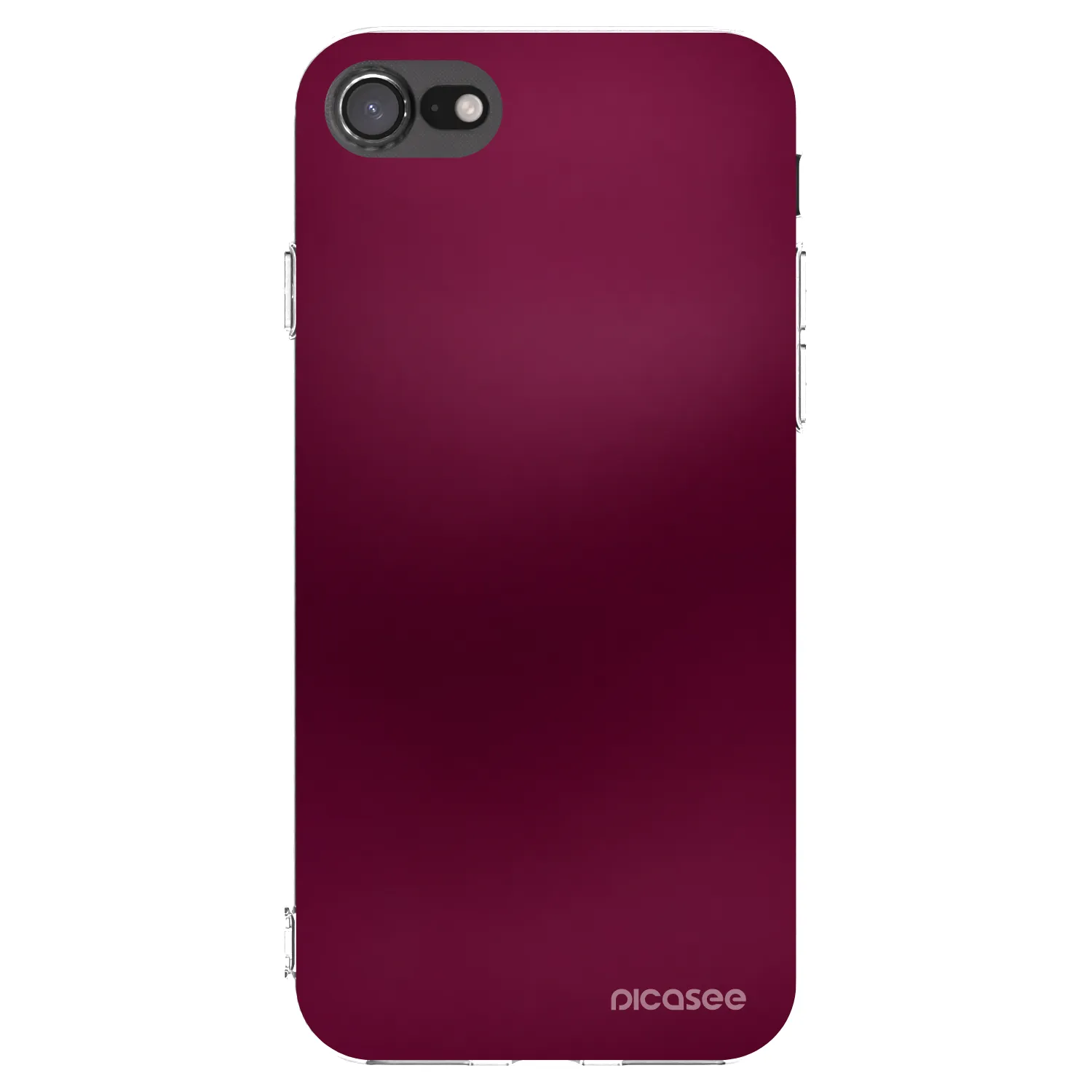 Picasee Apple iPhone SE 2022 Hülle - Transparentes Silikon - Velvet Bordeaux