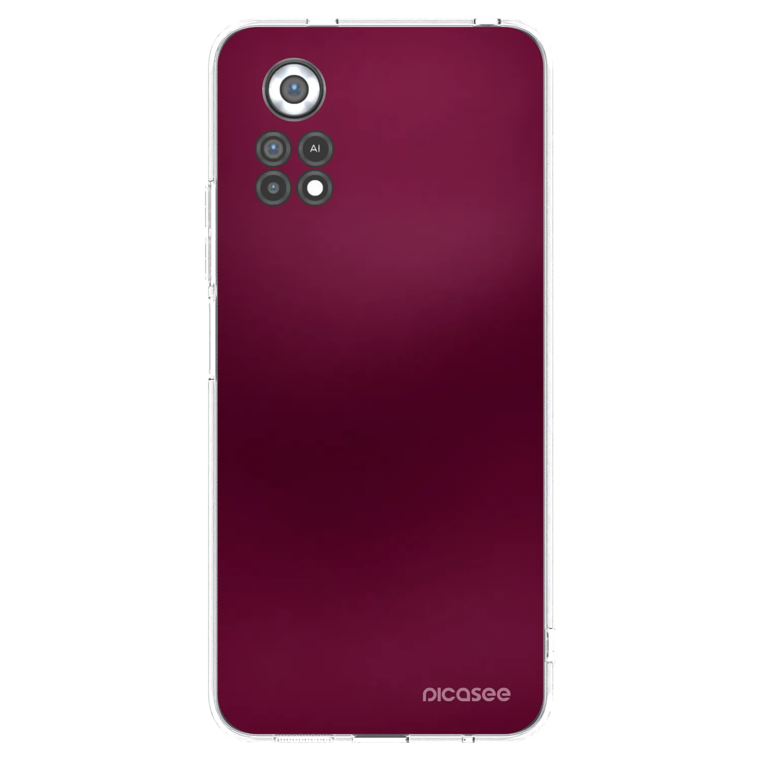 Picasee Xiaomi Poco X4 Pro 5G Hülle - Transparentes Silikon - Velvet Bordeaux
