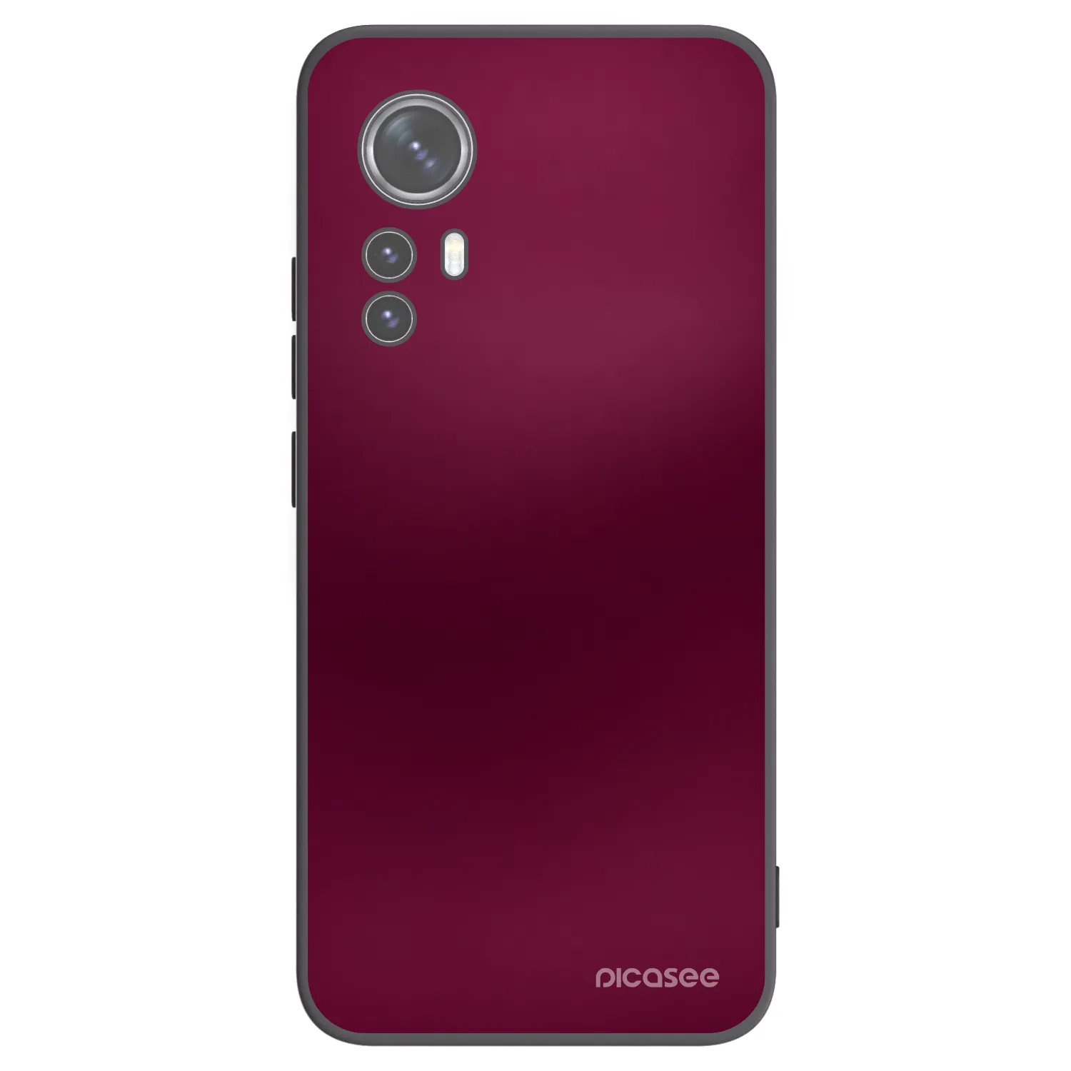 Picasee Xiaomi 12 Hülle - Schwarzes Silikon - Velvet Bordeaux