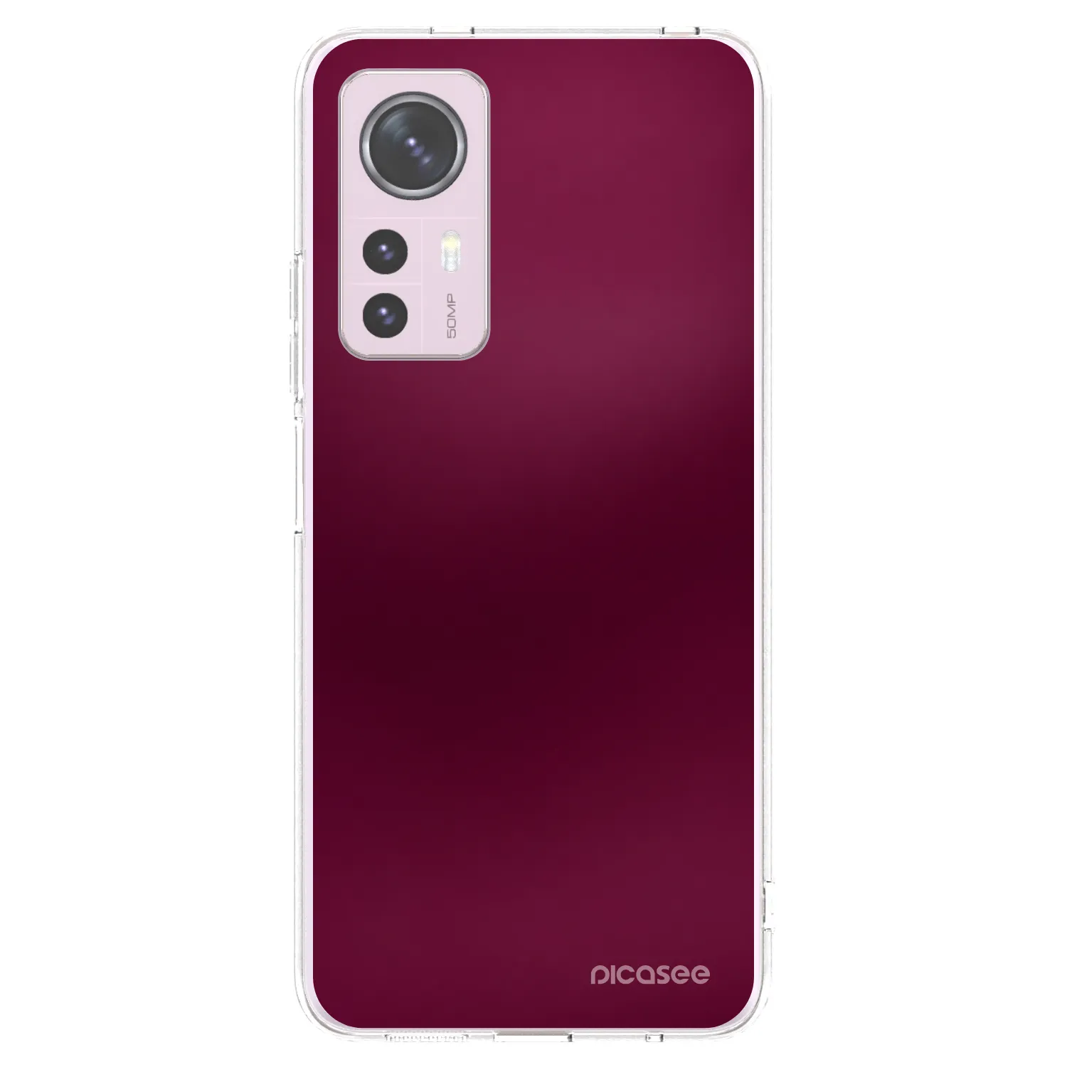 Picasee Xiaomi 12 Hülle - Transparentes Silikon - Velvet Bordeaux
