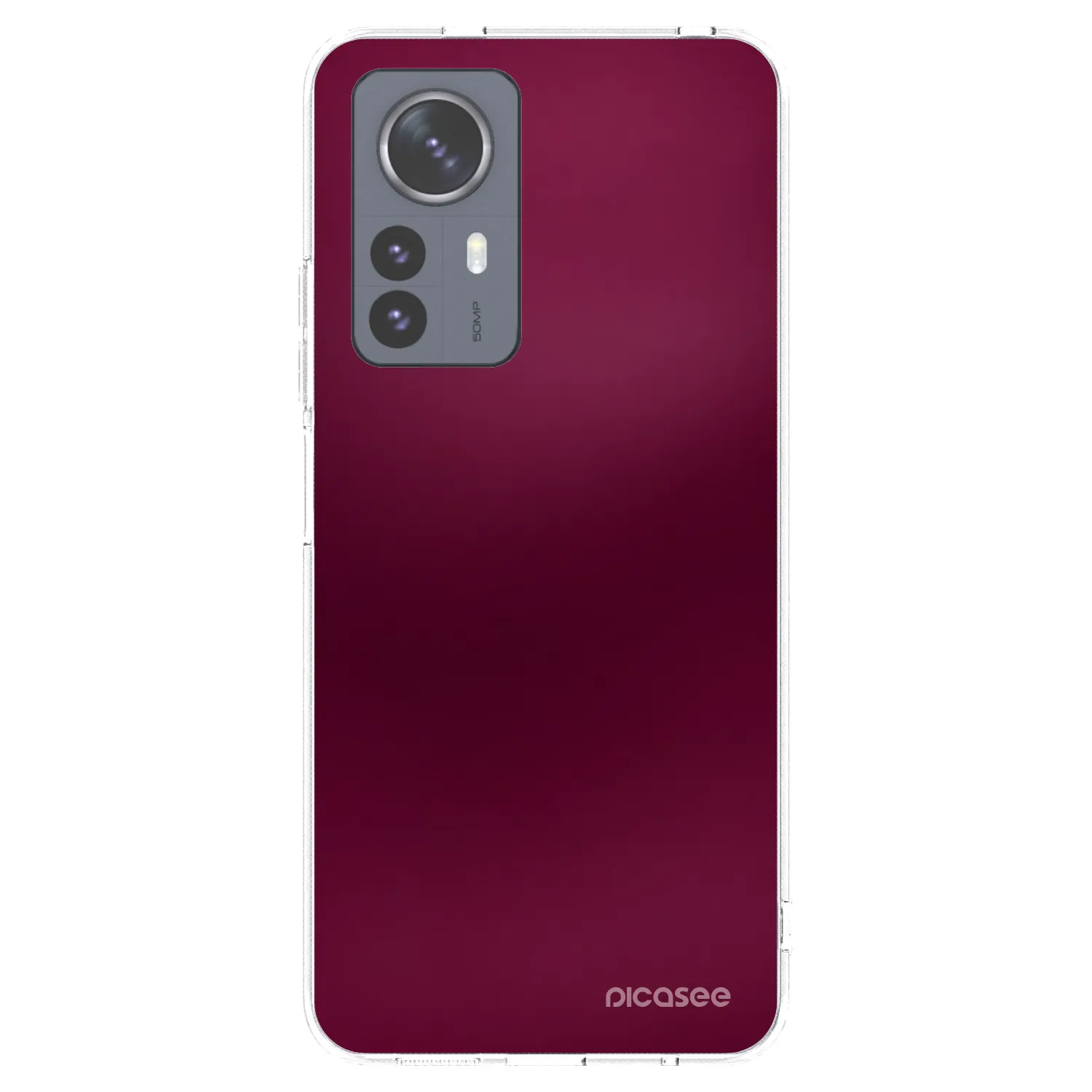 Picasee Xiaomi 12 Pro Hülle - Transparentes Silikon - Velvet Bordeaux
