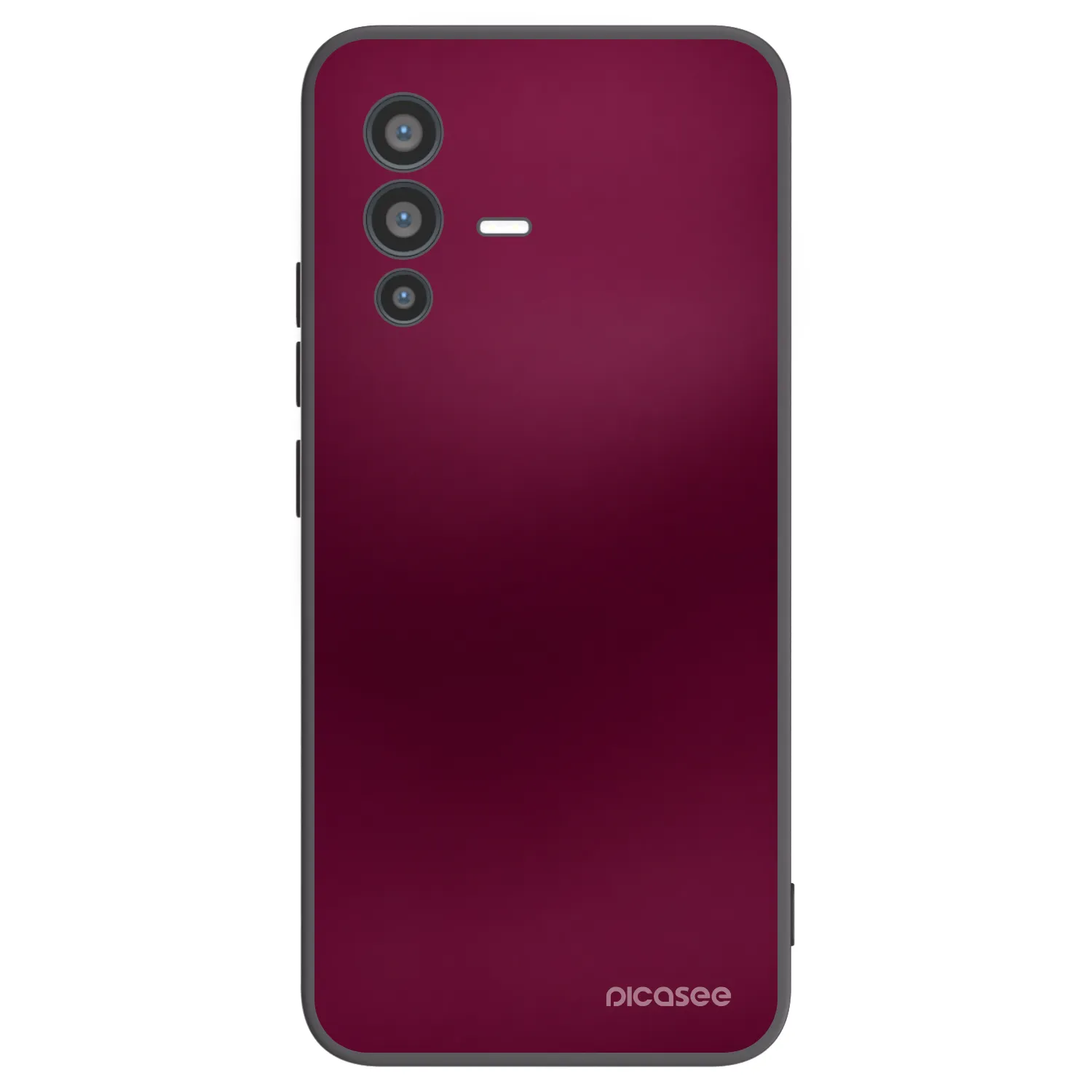 Picasee Vivo V23 5G Hülle - Schwarzes Silikon - Velvet Bordeaux