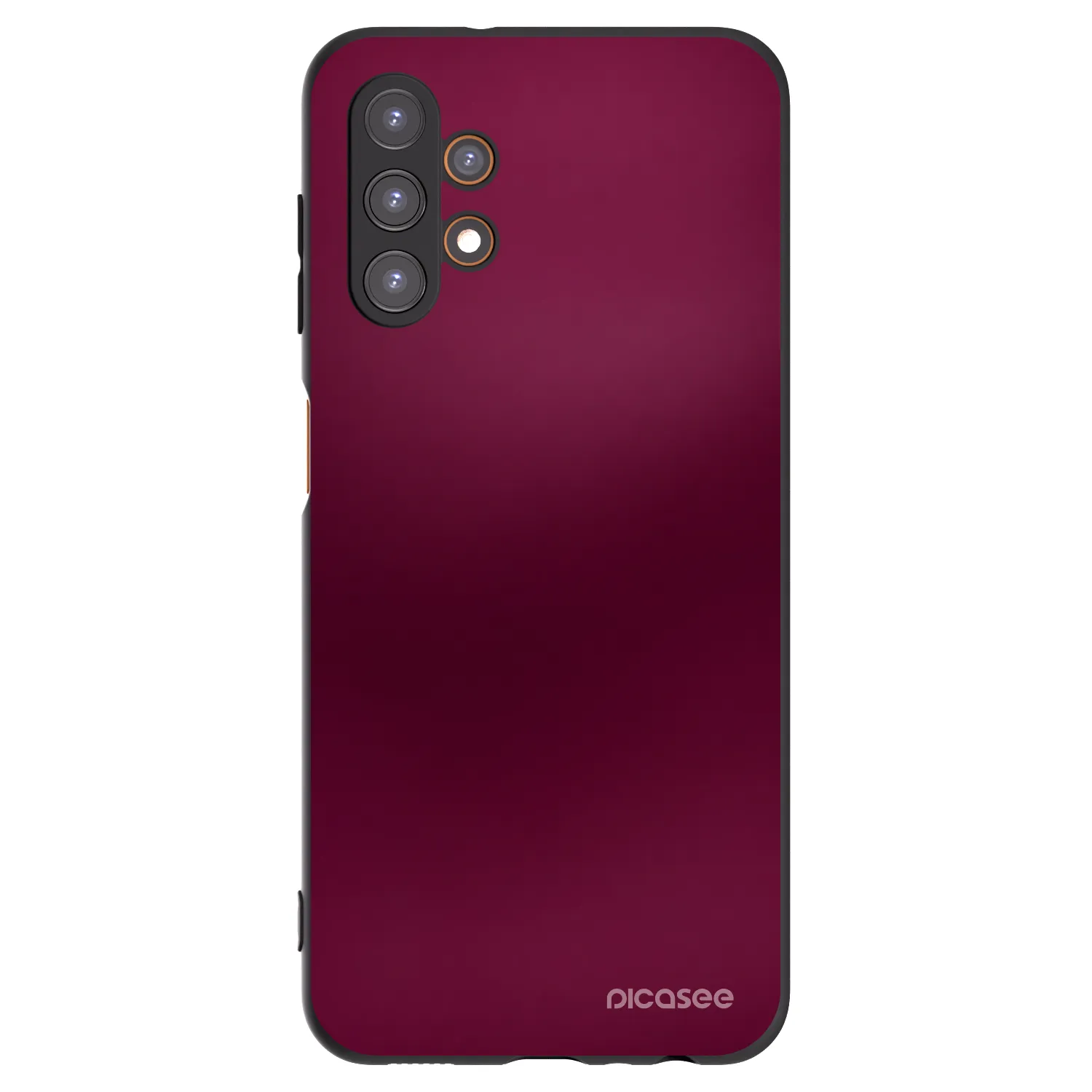 Picasee Samsung Galaxy A13 4G A135 Hülle - Schwarzes Silikon - Velvet Bordeaux