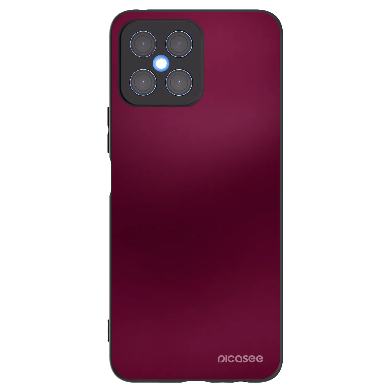 Picasee Honor X8 4G Hülle - Schwarzes Silikon - Velvet Bordeaux