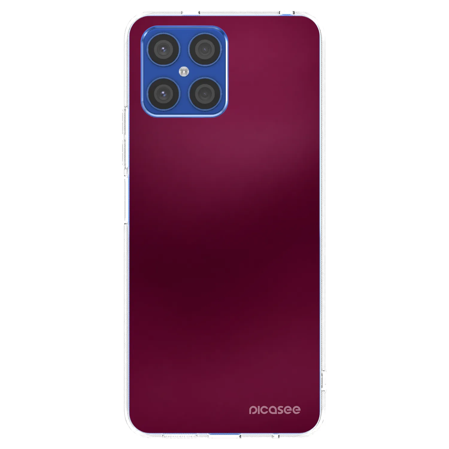 Picasee Honor X8 4G Hülle - Transparentes Silikon - Velvet Bordeaux