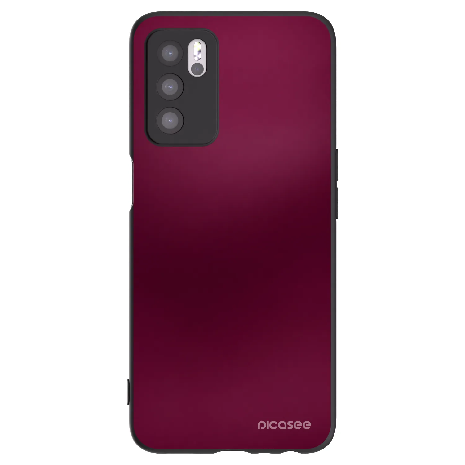 Picasee OPPO A16s Hülle - Schwarzes Silikon - Velvet Bordeaux