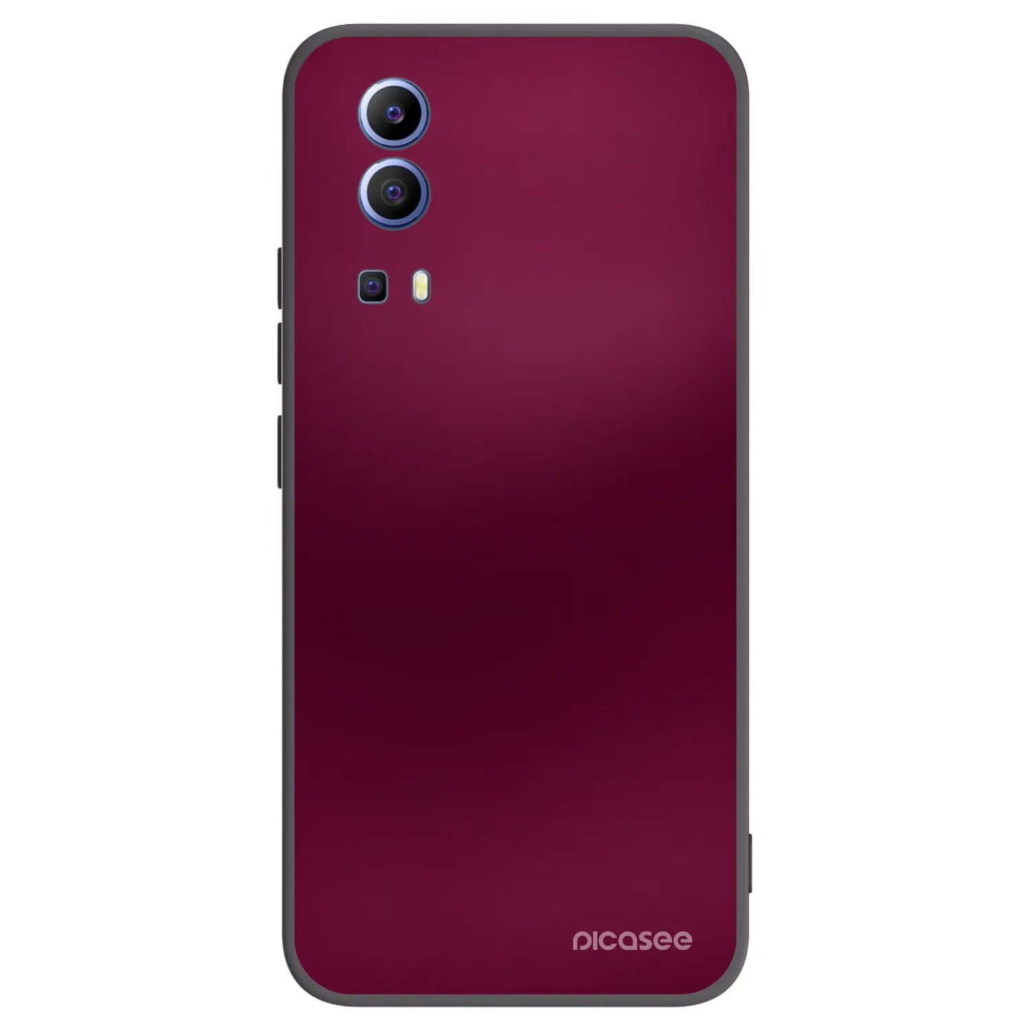 Picasee Vivo Y52 5G Hülle - Schwarzes Silikon - Velvet Bordeaux