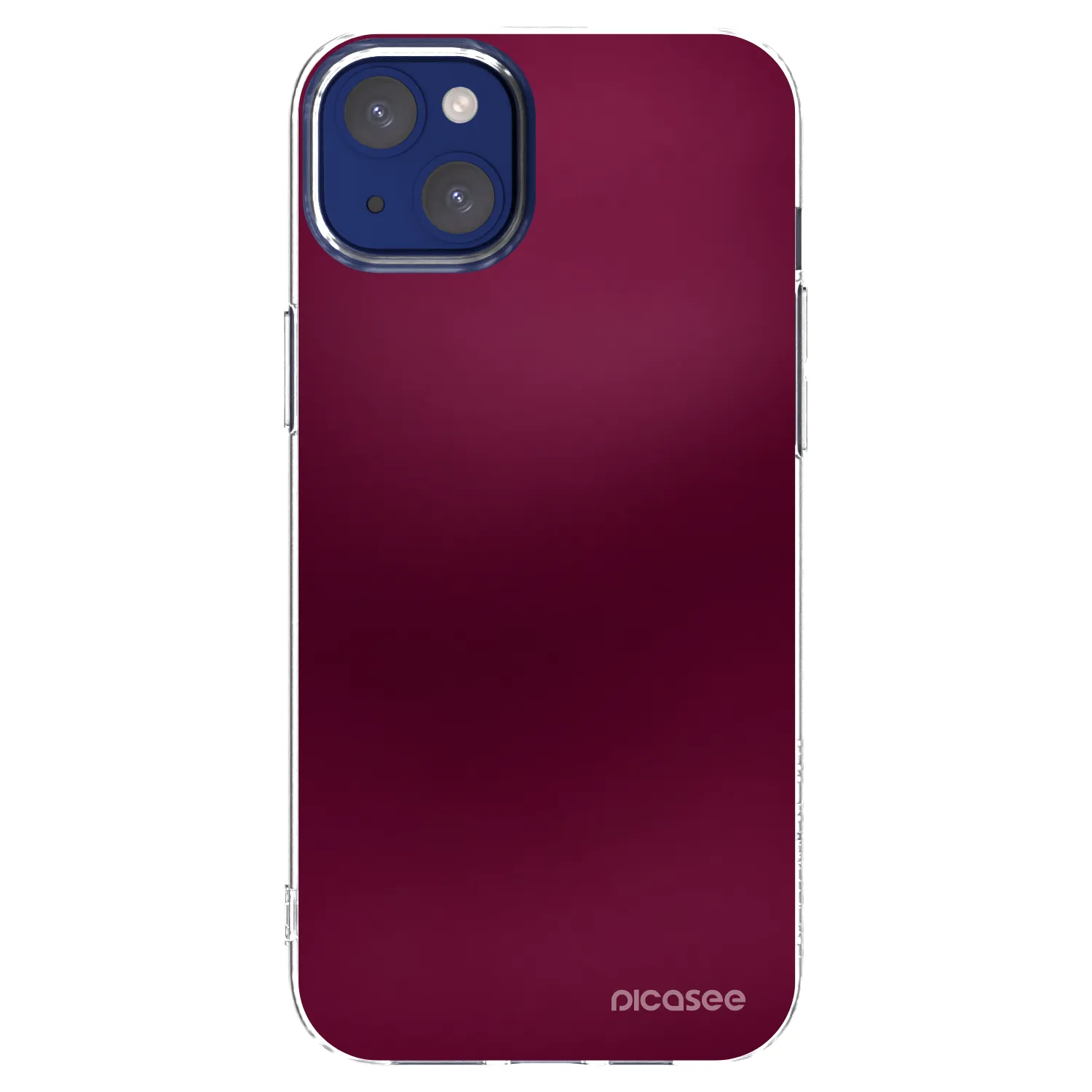 Picasee Apple iPhone 14 Plus Hülle - Transparentes Silikon - Velvet Bordeaux