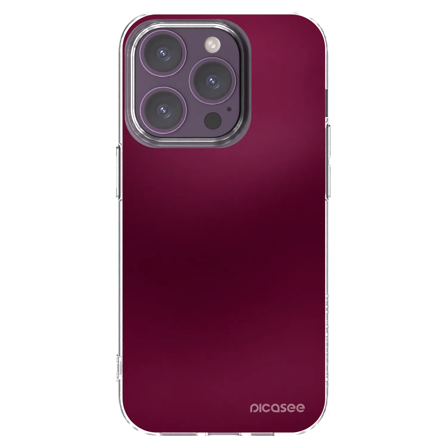 Picasee Apple iPhone 14 Pro Hülle - Transparentes Silikon - Velvet Bordeaux