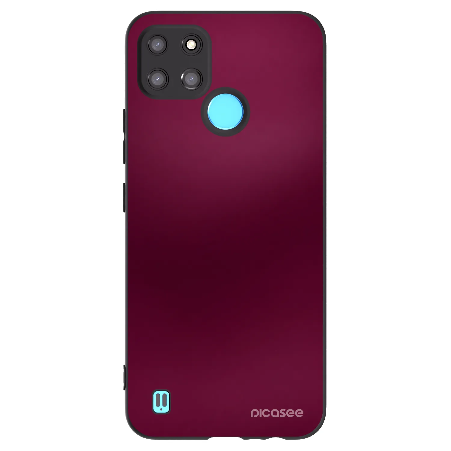 Picasee Realme C21Y Hülle - Schwarzes Silikon - Velvet Bordeaux