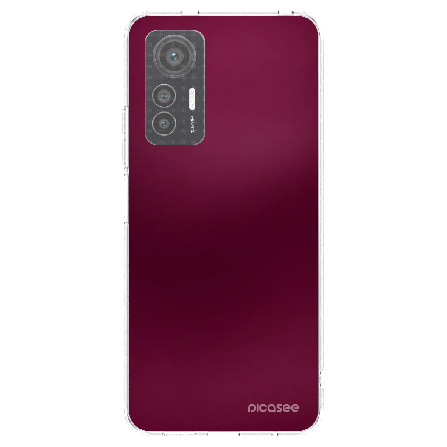 Picasee Xiaomi 12 Lite Hülle - Transparentes Silikon - Velvet Bordeaux