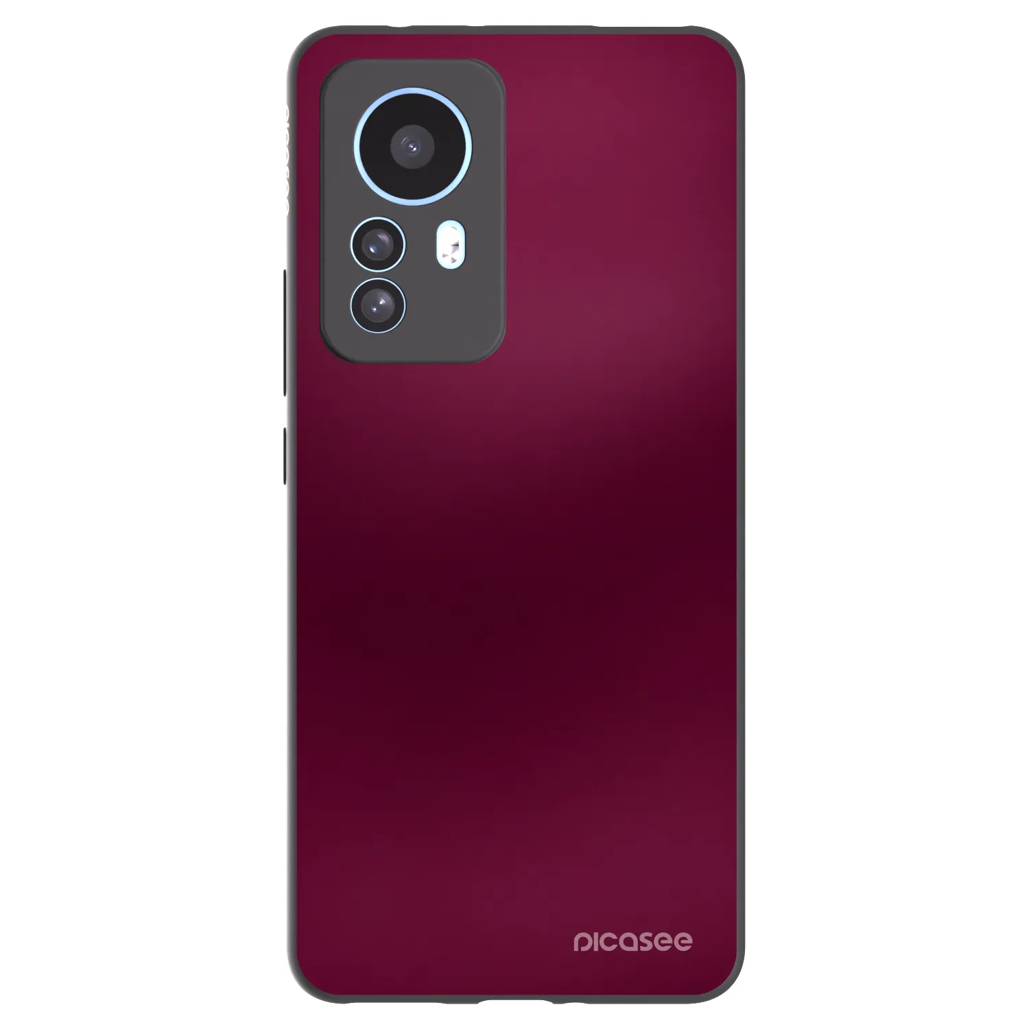 Picasee Xiaomi 12T Hülle - Schwarzes Silikon - Velvet Bordeaux