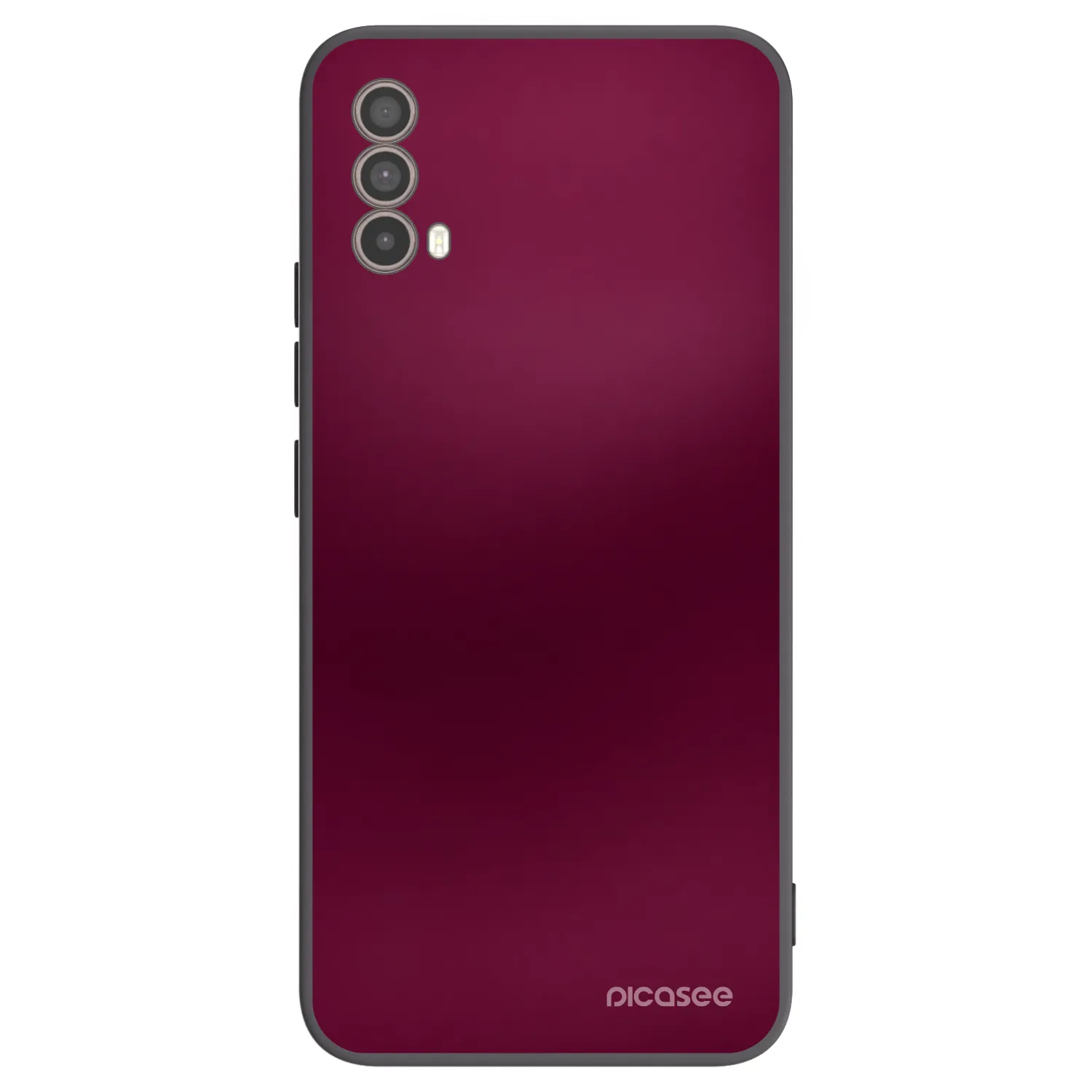 Picasee Motorola Moto E40 Hülle - Schwarzes Silikon - Velvet Bordeaux