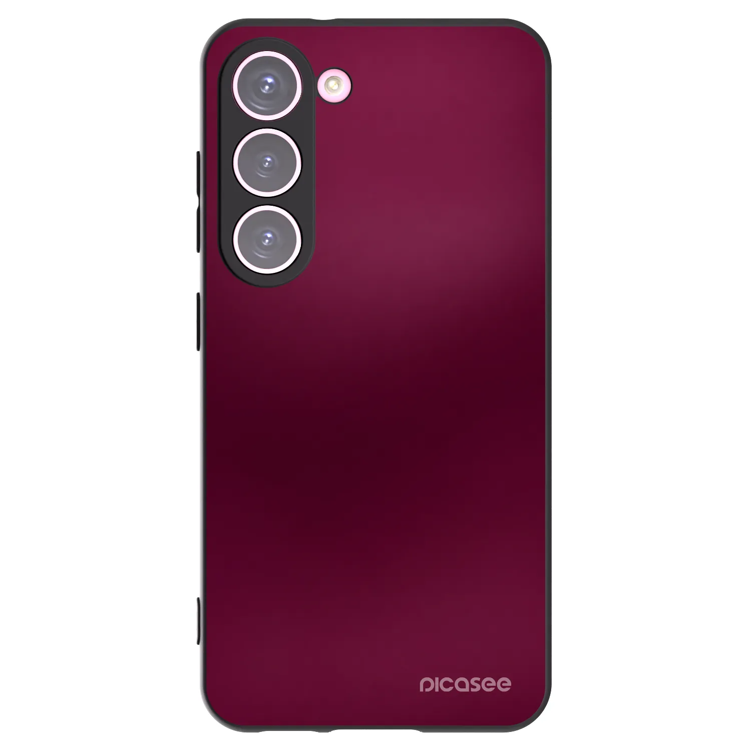 Picasee Samsung Galaxy S23 5G Hülle - Schwarzes Silikon - Velvet Bordeaux