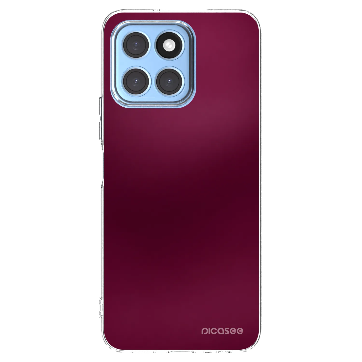 Picasee Honor X6 Hülle - Transparentes Silikon - Velvet Bordeaux