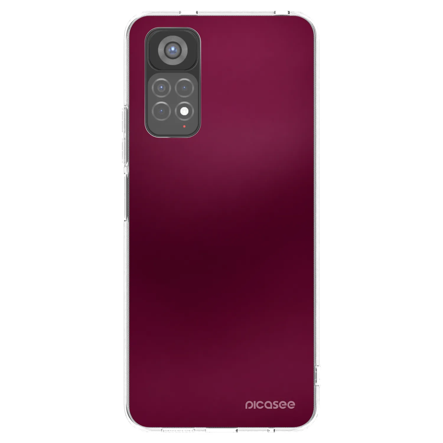 Picasee Xiaomi Redmi Note 11S 5G Hülle - Transparentes Silikon - Velvet Bordeaux