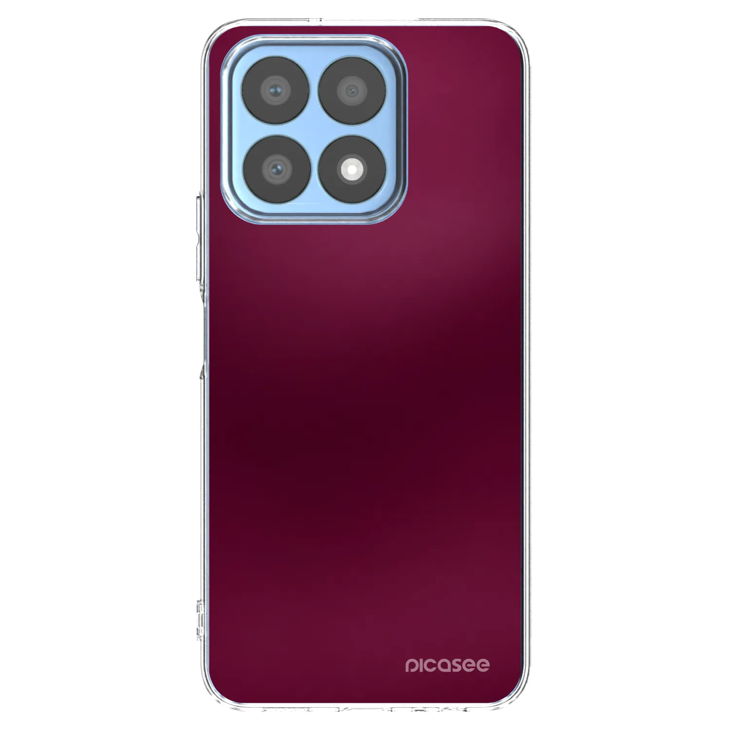 Picasee Honor X8a Hülle - Transparentes Silikon - Velvet Bordeaux