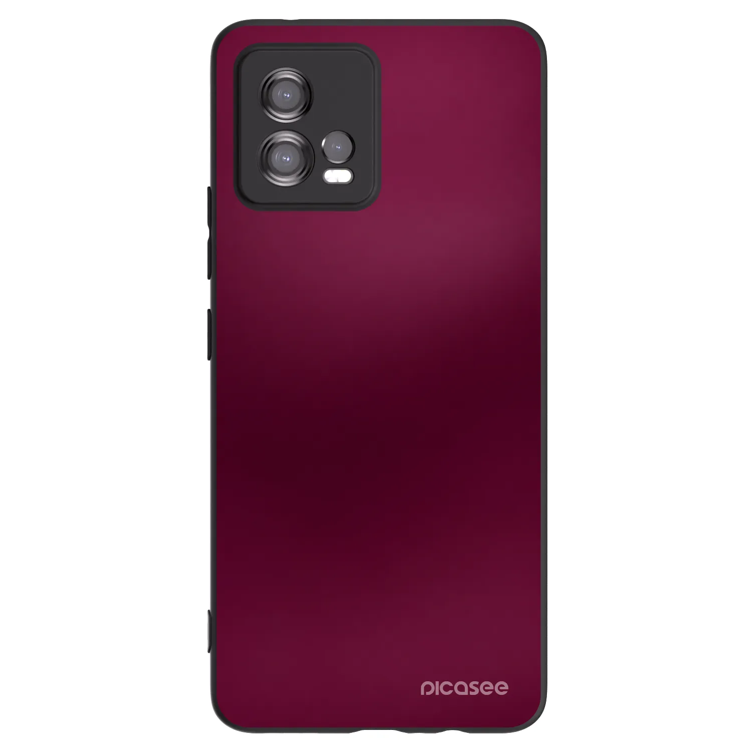 Picasee Motorola Moto G72 Hülle - Schwarzes Silikon - Velvet Bordeaux