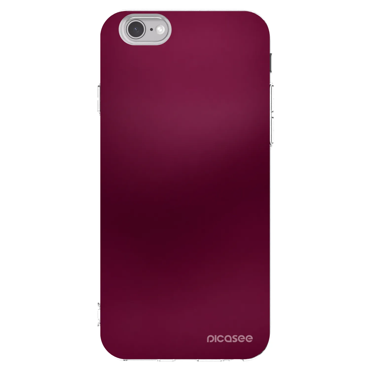 Picasee Apple iPhone 6/6S Hülle - Transparentes Silikon - Velvet Bordeaux