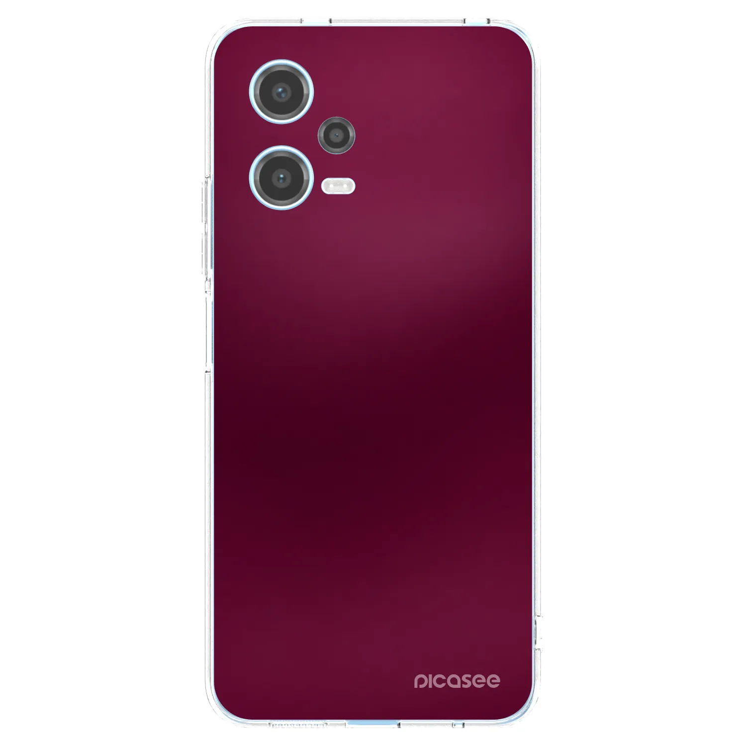 Picasee Xiaomi Redmi Note 12 5G Hülle - Transparentes Silikon - Velvet Bordeaux