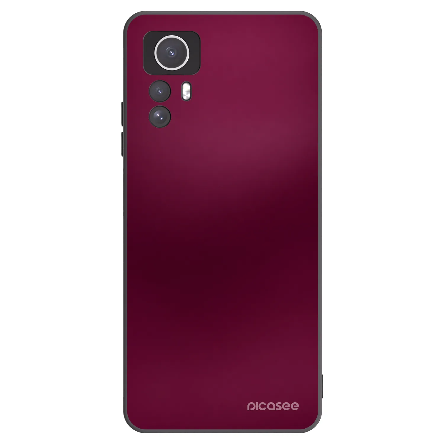 Picasee Xiaomi Redmi Note 12S Hülle - Schwarzes Silikon - Velvet Bordeaux