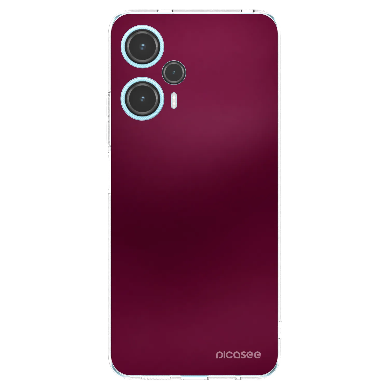 Picasee Xiaomi Poco F5 Hülle - Transparentes Silikon - Velvet Bordeaux
