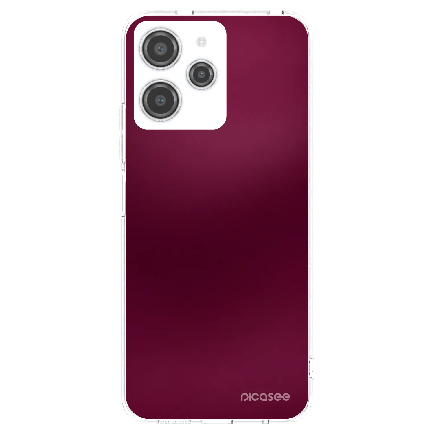 Picasee Xiaomi Redmi 12 4G Hülle - Transparentes Silikon - Velvet Bordeaux