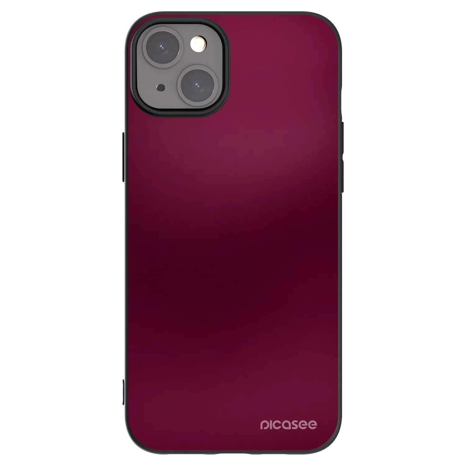 Picasee Apple iPhone 15 Plus Hülle - Schwarzes Silikon - Velvet Bordeaux