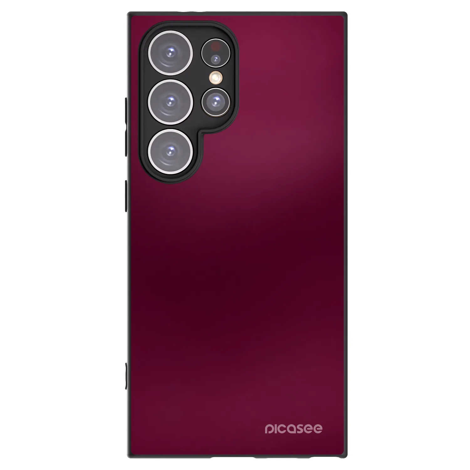 Picasee Samsung Galaxy S24 Ultra S928B 5G Hülle - Schwarzes Silikon - Velvet Bordeaux