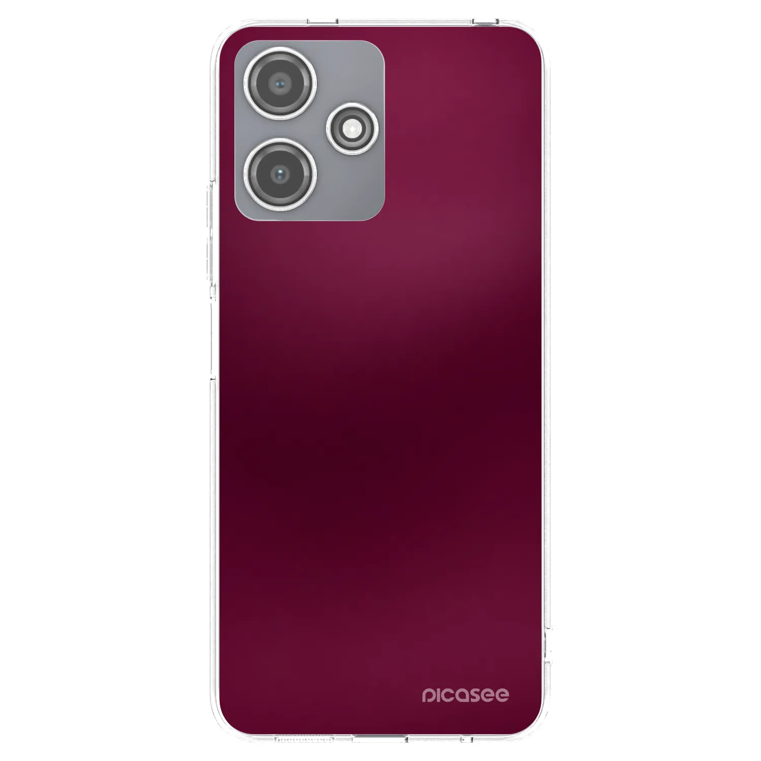 Picasee Xiaomi Redmi 12 5G Hülle - Transparentes Silikon - Velvet Bordeaux