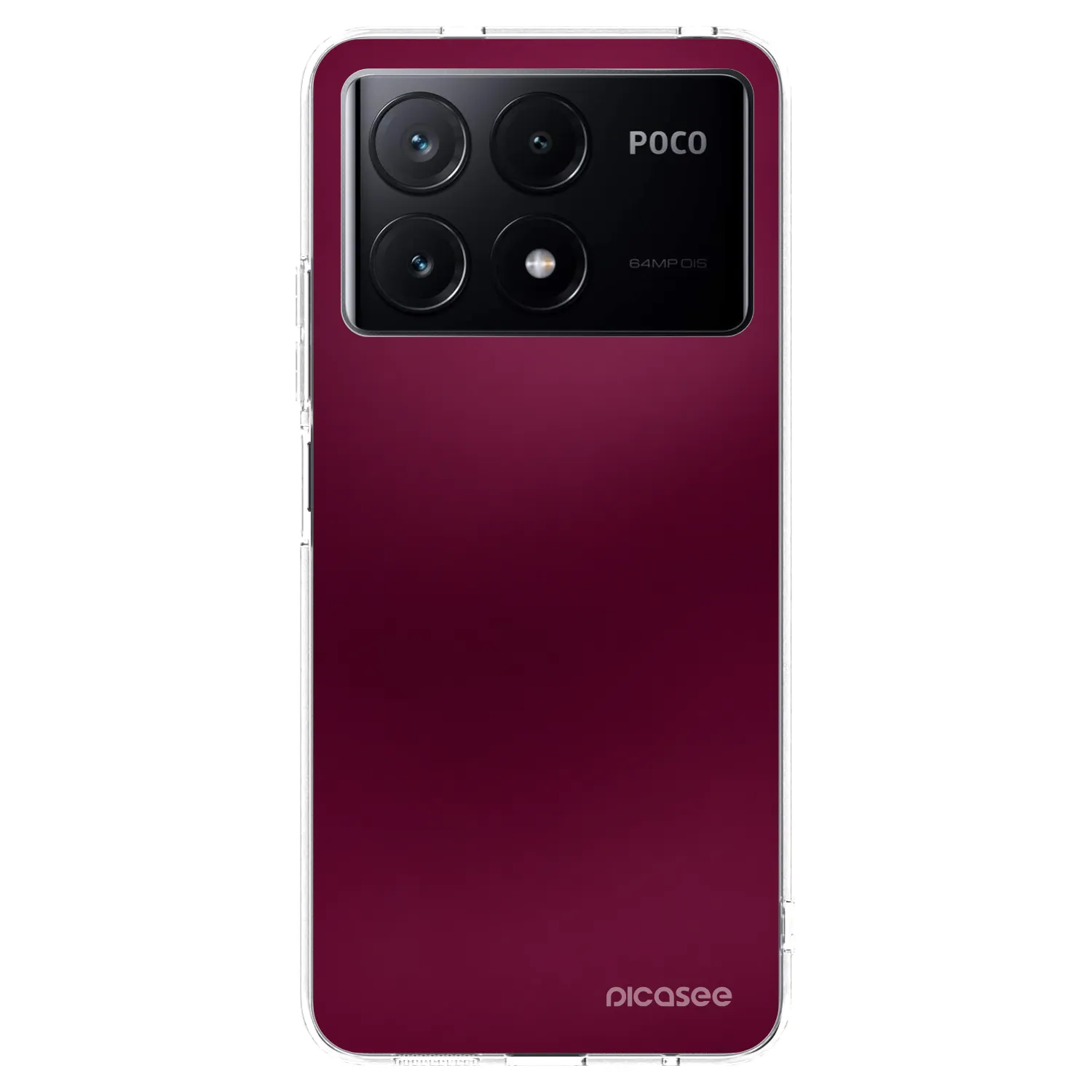 Picasee Xiaomi Poco X6 Pro Hülle - Transparentes Silikon - Velvet Bordeaux