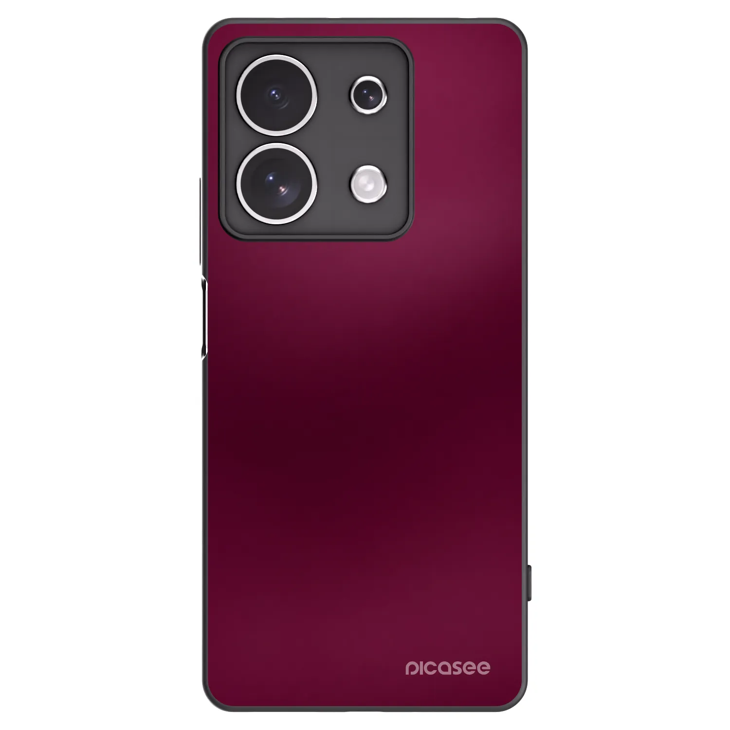 Picasee Xiaomi Redmi Note 13 4G Hülle - Schwarzes Silikon - Velvet Bordeaux