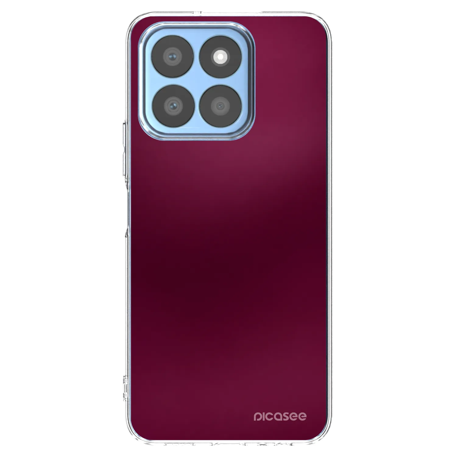 Picasee Honor X8b Hülle - Transparentes Silikon - Velvet Bordeaux