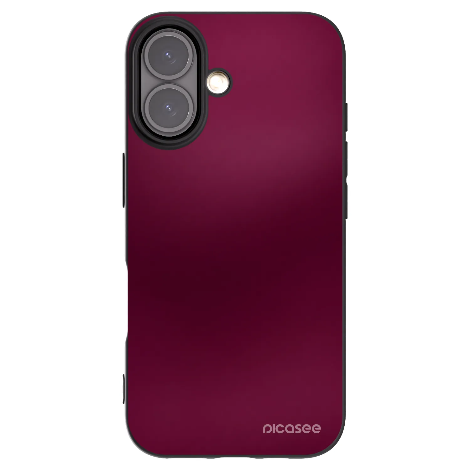Picasee Apple iPhone 16 Hülle - Schwarzes Silikon - Velvet Bordeaux