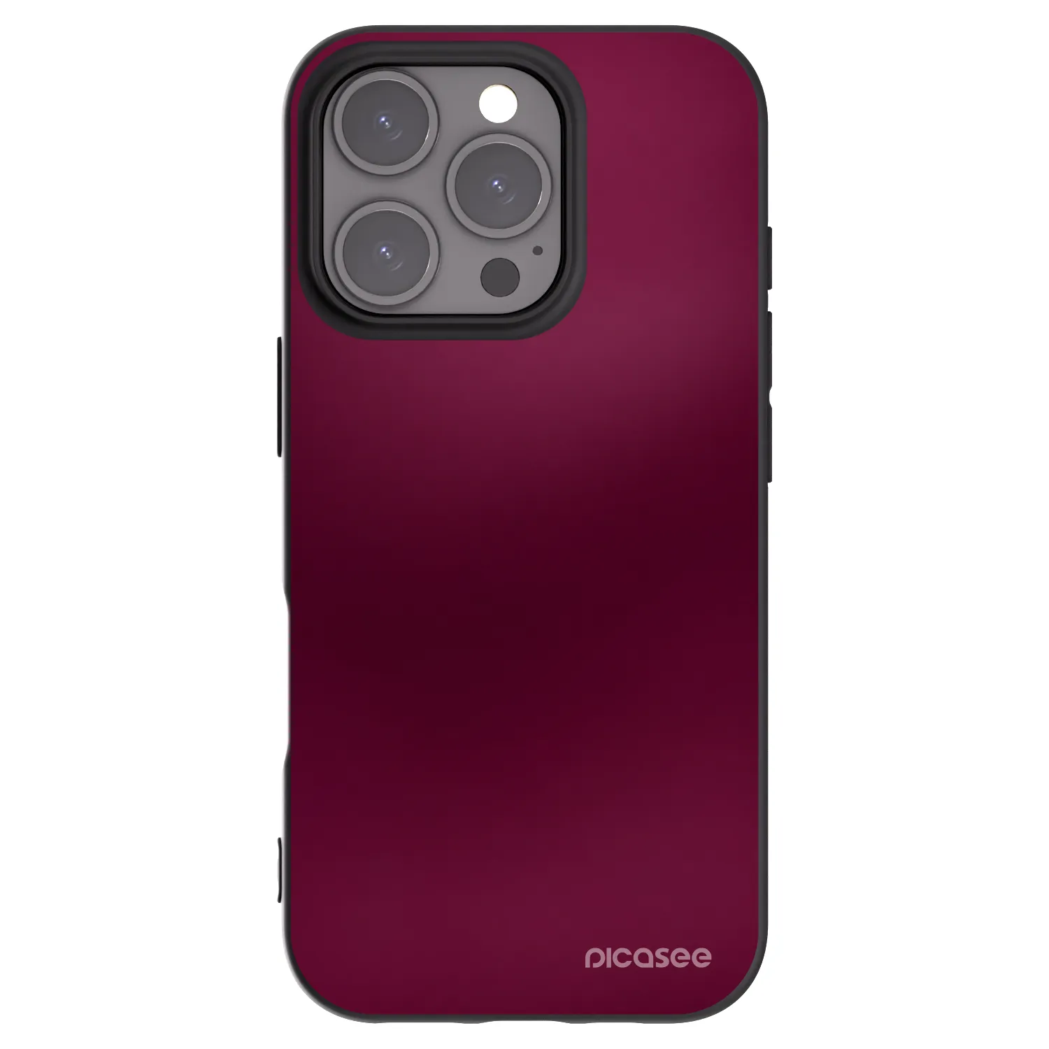 Picasee Apple iPhone 16 Pro Hülle - Schwarzes Silikon - Velvet Bordeaux