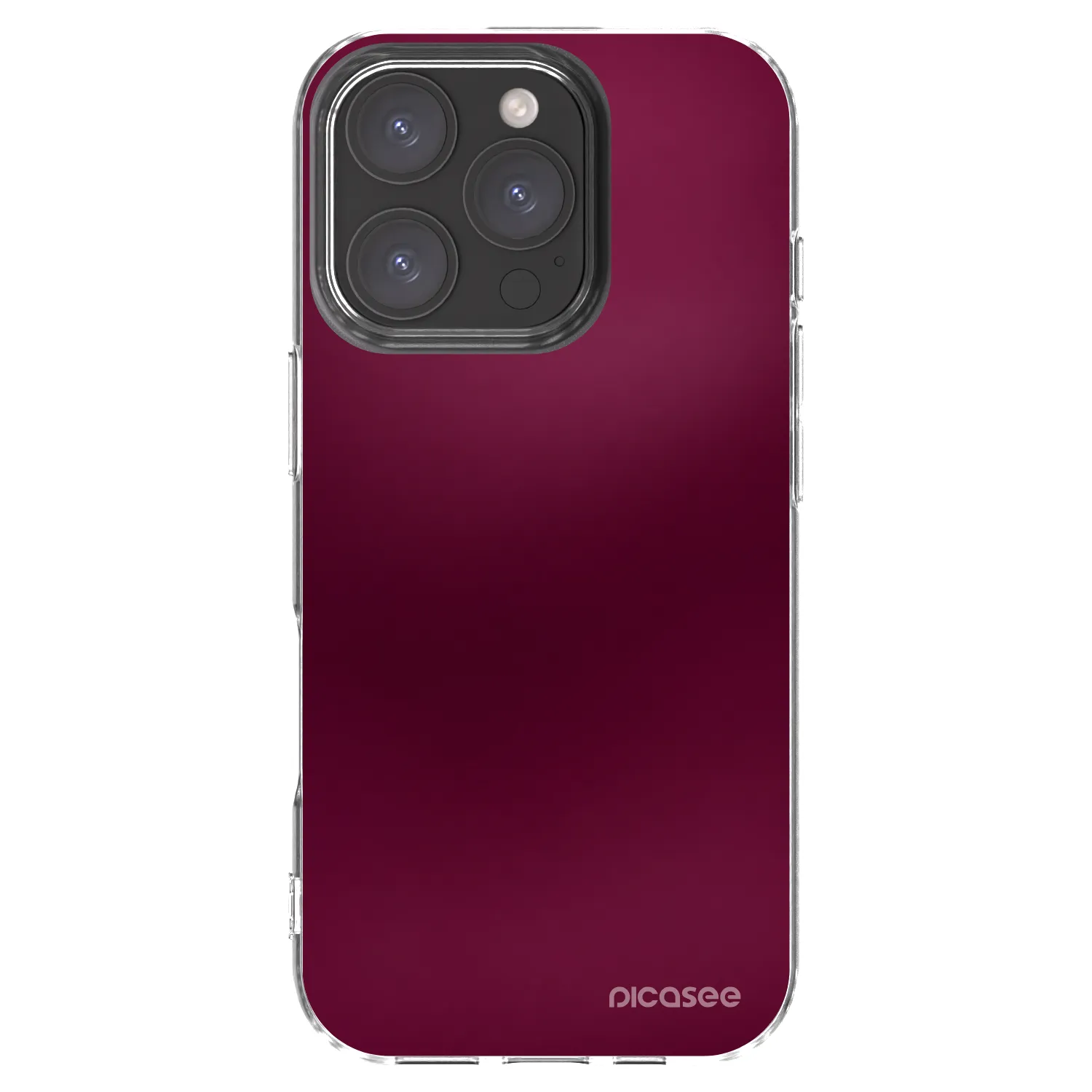 Picasee Apple iPhone 16 Pro Hülle - Transparentes Silikon - Velvet Bordeaux